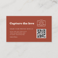 Stylish retro Terracotta Capturez l'amour