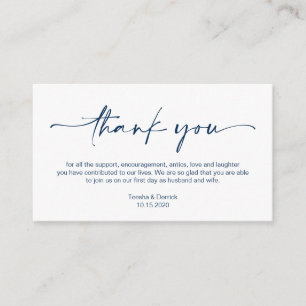 Carte D'accompagnement Stylo à encre marine minimaliste Décontracté, Merc