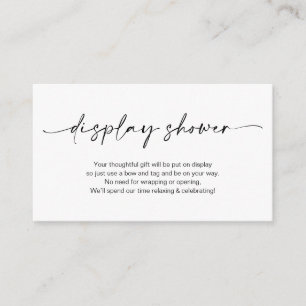 Carte D'accompagnement Stylo à encre noire minimaliste Décontracté, douch