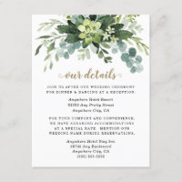 Succulent Eucalyptus Élégant Boho Mariage de verdu