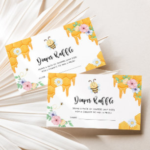 Carte D'accompagnement Sucré comme peut Bee Diaper Raffle