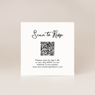 Carte D'accompagnement Sucré et capricieux   RSVP avec code QR
