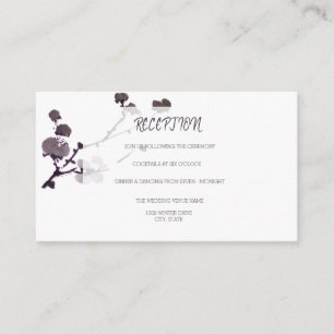 Carte D'accompagnement Sumie de fleur de prune