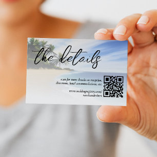 Carte D'accompagnement Summer Beach Island Resort QR Code Détails du Mari