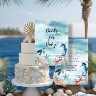 Carte D'accompagnement Summer Beach Sea Life Octopus Blue Livres pour béb