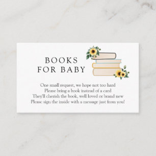 Carte D'accompagnement Sunflower and Citrouilles Books for Baby insert ca