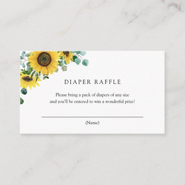 Carte D'accompagnement Sunflowers Livres pour Baby insert card (Devant)