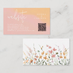 Carte D'accompagnement Sunny Fleur sauvage Mariage Site Web Gradient ID10