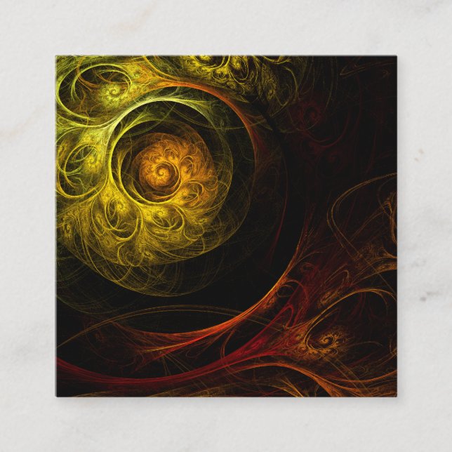 Carte D'accompagnement Sunrise Floral Red Abstrait Art (Devant)