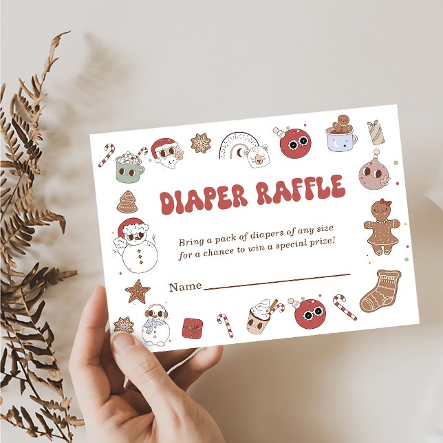 Carte D'accompagnement Super Déchet Raffle Noël Père Noël Baby shower (Créateur téléchargé)