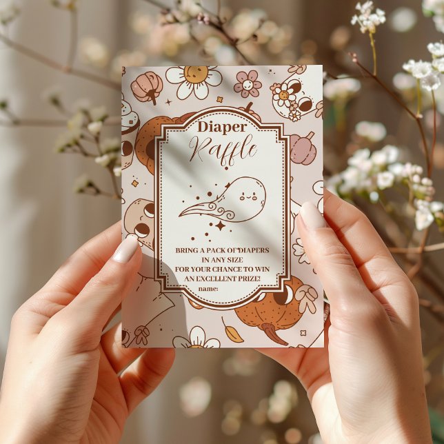Carte D'accompagnement Super Halloween Petit Boo Baby Raffle Diapper (Créateur téléchargé)