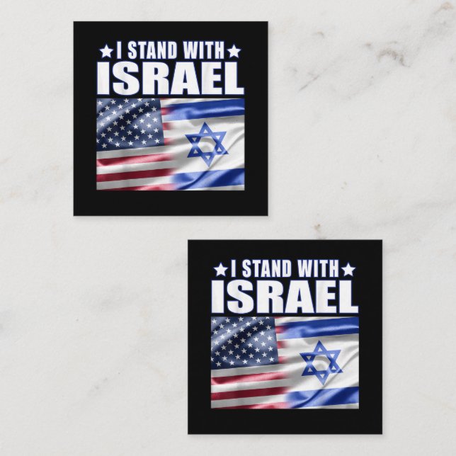 Carte D'accompagnement Support Israel I Stand with Israel  (Devant / Derrière)