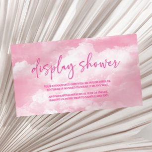 Carte D'accompagnement Sur Cloud Neuf Baby shower rose Écran douche