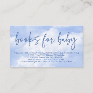 Carte D'accompagnement Sur Cloud Neuf Livres Baby showers Bleus Pour Bébé