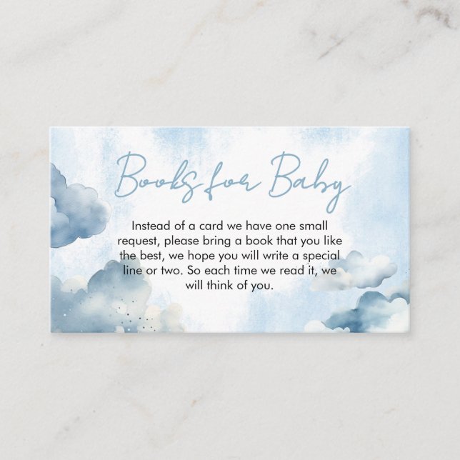 Carte D'accompagnement Sur Cloud Neuf livres de Baby shower Party pour bé (Devant)