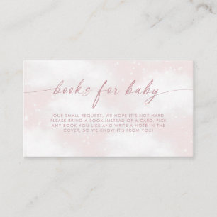 Carte D'accompagnement Sur Cloud Neuf Nuages Rêves Livres Rose Pour Bébé