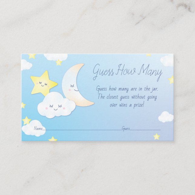 Carte D'accompagnement Sur la Lune et les étoiles (Devant)