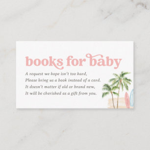 Carte D'accompagnement Surf Beach Baby shower Livres pour bébé