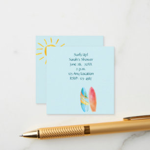 Carte D'accompagnement Surf bleu