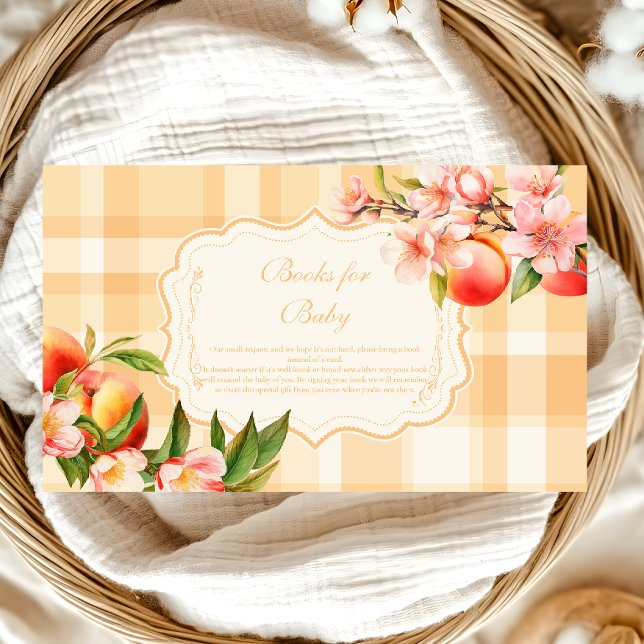Carte D'accompagnement Sweet As A Peach Baby showers Livres pour bébé (Créateur téléchargé)