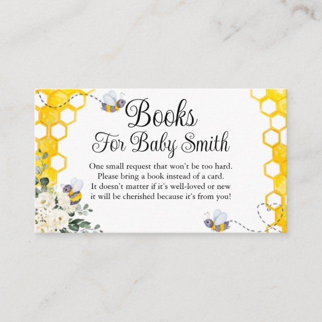 Carte D'accompagnement Sweet as Can Bee Books For Baby Ticket (Devant)