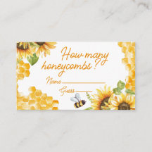 Sweet As Can Bee Honeycomb Gueting Game Card