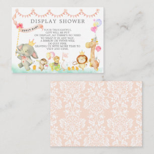 Carte D'accompagnement Sweet Baby Animals Parade Baby shower Cadeau