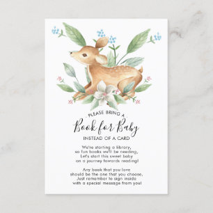 Carte D'accompagnement Sweet Baby Deer Book for Baby Card