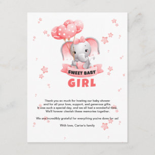 Carte D'accompagnement Sweet Baby Elephant Baby shower