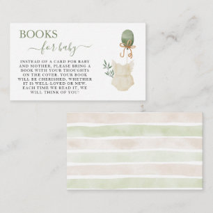 Carte D'accompagnement Sweet Boho Neutral Girl Baby shower Livres pour bé