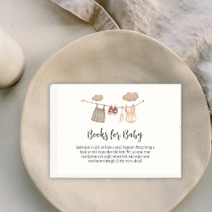 Carte D'accompagnement Sweet Clothesline Girls Baby showers Livres pour b