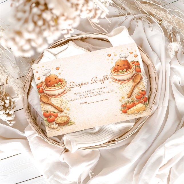 Carte D'accompagnement Sweet Italian Meatball Diapper Raffle (Créateur téléchargé)