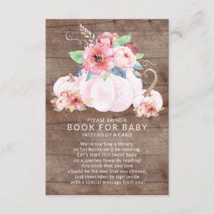 Carte D'accompagnement Sweet Little Citrouille Baby shower livre pour béb