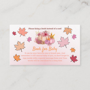Carte D'accompagnement Sweet Little Citrouille Livre pour Baby shower Jeu