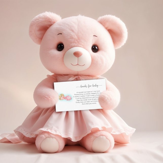 Carte D'accompagnement Sweet Little Girl Baby shower Livres pour bébé (Créateur téléchargé)