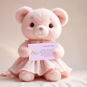 Carte D'accompagnement Sweet Little Girl Baby shower Livres pour bébé