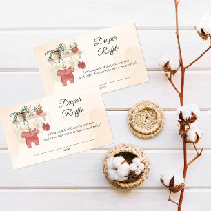Carte D'accompagnement Sweet Little Girl Boho Vêtements Diaper Raffle