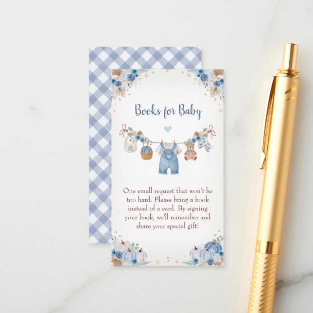 Carte D'accompagnement Sweet Little Pumpkin Autumn Baby Shower (Devant/Arrière en situation)