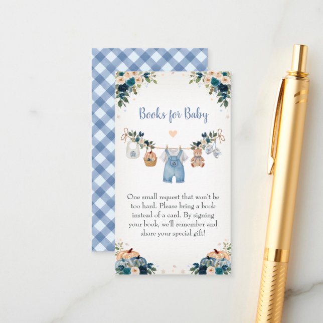 Carte D'accompagnement Sweet Little Pumpkin Autumn Baby Shower (Devant/Arrière en situation)