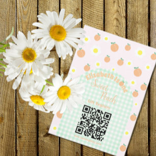 Carte D'accompagnement Sweet Peach 1er Birthday Registry