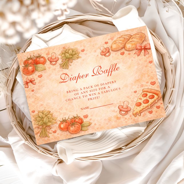 Carte D'accompagnement Sweet Pizza Diapper Raffle (Créateur téléchargé)
