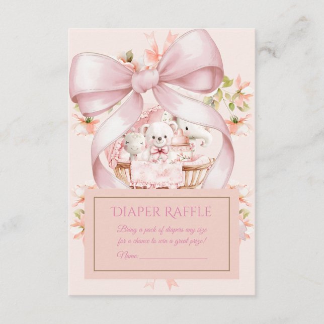 Carte D'accompagnement Sweet Teddy Bear Nursery Floral Insert (Devant)