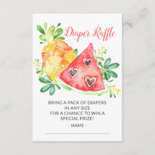 Carte D'accompagnement Sweet Watermelon Baby shower Déchets Raffle