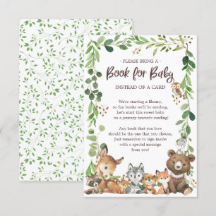 Carte D'accompagnement Sweet Woodland Animaux Livre pour Baby Card