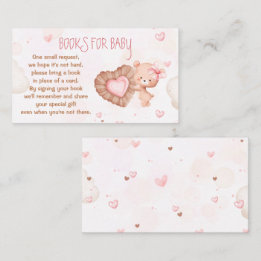 Carte D'accompagnement Sweetheart Baby shower rose Livres Pour Baby Card