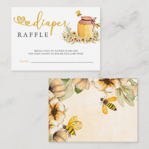 Carte D'accompagnement Sweetie Honeybee Baby shower Déchets Raffle