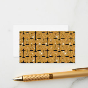 Carte D'accompagnement Symbole de justice Parties scintillant d'or des éc