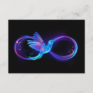 Carte D'accompagnement Symbole de Neon Infinity par Glowing Hummingbird