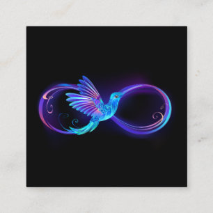 Carte D'accompagnement Symbole de Neon Infinity par Glowing Hummingbird