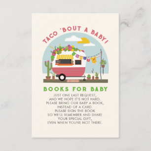 Carte D'accompagnement Taco Bout A Baby Girl Baby shower Demande de réser